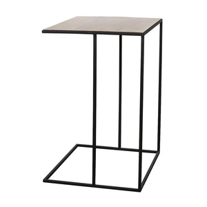 Mesa auxiliar de aluminio y hierro estándar de alta calidad, en forma de mesa rectangular C, buena calidad para muebles de sala de estar y dormitorio - Product Image 1