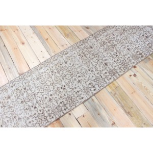 Alfombra Turca de Pasillo 2.2x10 pies (66x304 cm), Alfombra Vintage Verde con Diseño Floral - Product Image 2