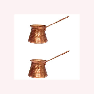 Handcrafted Turkish Copper Coffee <b>Pot</b> Traditional Ibrik with Ornate Brass Handle for Authentic Middle Eastern & Gree - Product Image 3