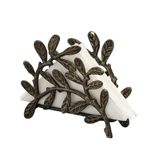 Porte-serviettes en métal chromé au design vintage personnalisé 5.2x7.5 pouces décoration de table pour hôtels cafés disponibles différentes couleurs - Product Image 2