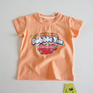Alta calidad niños 100% algodón venta al por mayor personalizado Casual verano impresión Camisetas cuello redondo algodón para niños niñas en Stock - Product Image 2