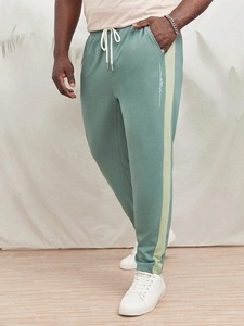 Pantalon de jogging léger en molleton de coton pour hommes Pantalon de survêtement taille moyenne sur mesure avec cordon de serrage réglable Pantalon de survêtement décontracté - Product Image 6