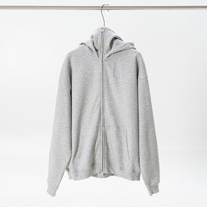 เสื้อมีฮู้ดผู้ชายแบบมีซิปเปิดไหล่ทรงบ็อกซี่ฟิตเนสสไตล์สตรีทแวร์ - Product Image 5