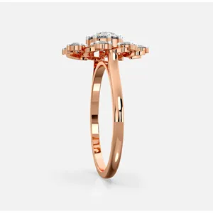 แหวนเพชรลายดอกไม้-เครื่องประดับดีไซน์ดอกไม้สุดหรู - Product Image 4