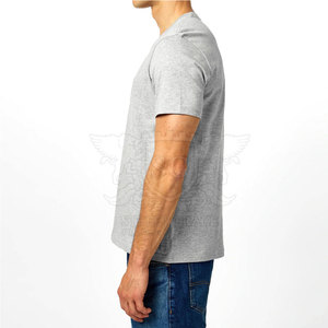 Meilleur prix T-shirts à manches courtes 100% coton élégants pour hommes, vêtements de rue imprimés solides uniques, quantité minimale de commande bas à séchage rapide - Product Image 2