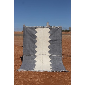 Alfombra Kilim marroquí hecha a mano de alta calidad, patrón Oriental abstracto Rectangular de algodón para adolescentes, sala de estar, dormitorio, uso en Hotel - Product Image 1