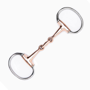 Bocca di alta qualità in ottone per cavallo stabile Logo personalizzato doppio snodo ovale ponente ponente in acciaio inox - Product Image 5