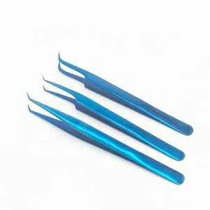 Sevmek chirurgical Logo personnalisé en acier inoxydable noir pointe en fibre lisse pince à épiler durable à 90 degrés pour l'extension de cils de beauté - Product Image 1