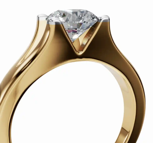Colgante de Diamante Solitario Cultivado en Laboratorio Nefertiti, Oro Amarillo, Rosa o Blanco de 9k, 14k, 18k, 0.300 Quilates, Corte Brillante, Chapado en Oro, Lujoso - Product Image 3