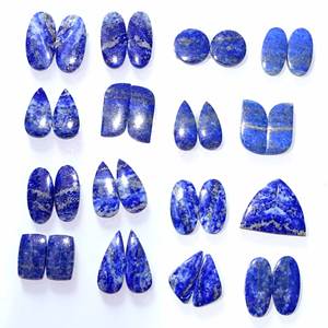 Lapis Lazuli Cabochon หินอัญมณีหลวมคู่เข้ากันควอตซ์สำหรับต่างหู - Product Image 2
