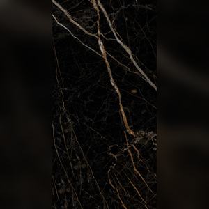 Modern Dark Nero Marquina Ceramic Tile Non Slip Wear Resistant Bathroom Kitchen <b>Floor</b> Covering Export Ready - Product Image 5