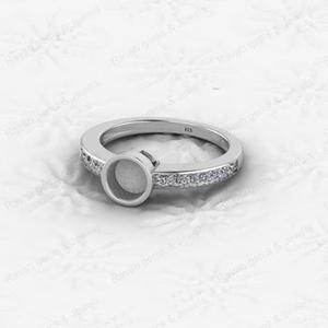 Anillo de Plata de Ley 925 Auténtica con Diseño Infinito para Boda, Engaste Semi-Montado de 1.80mm para Circonita Cúbica, Joyería para Guardar Cenizas o Recuerdos - Product Image 4