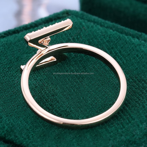 แหวนแต่งงาน "Z" ตัวอักษรเงินแท้925ออกแบบได้ตามต้องการพร้อมแหวนเพชรโมอิสสำหรับผู้หญิงสำหรับการหมั้น - Product Image 6