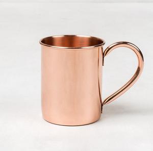 Mug en cuivre pur avec poignée dorée et finition polie lisse, adapté à tous les types de boissons - Product Image 4