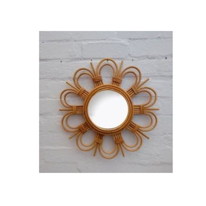Diseño de interiores hecho a mano Estilo ecológico-Artesanía Espejo de ratán Colgante de pared-Espejo de pared para el hogar Hecho en Vietnam - Product Image 2