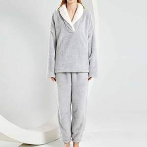 Ropa de dormir para mujer Super suave cómodo verano refrigeración manga corta pijama cintura elástica transpirable sólido para invierno - Product Image 3