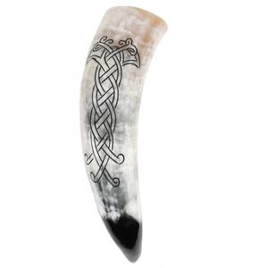 Corne à boire en laiton Viking antique sculptée Corne de buffle naturelle Corne à boire antique sculptée polie par les exportations mondiales - Product Image 3