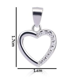 NOVAMART Fine Arihant Gems & Jewels' Stylish Silver 925 Heart Design Pendant with Zircon Women's <b>Gift</b> Wholesale Export - Product Image 6