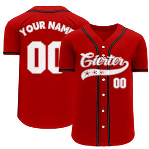 Pack d'uniformes de baseball d'équipe personnalisables - Ensemble maillot et pantalon à col en V imprimé par transfert thermique, durable, respirant, 100 % polyester, haute qualité - Product Image 4