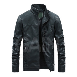 Nueva chaqueta de cuero para hombre de moda Material de alta calidad Chaqueta de invierno cálida y acogedora para caballeros - Product Image 1