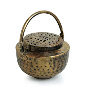 Quemador de incienso de latón de lujo, tealight, hecho a mano, pintado a mano, acabado rústico antiguo - Product Image 4