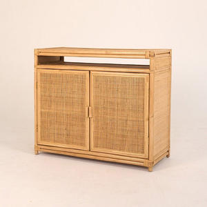 Meuble moderne en rotin armoires de cuisine prix le moins cher armoire de rangement armoires en osier faites à la main - Product Image 1