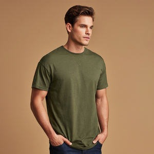 T-shirt à épaules tombantes pour homme, t-shirt décontracté tendance, coupe ample et décontractée, coton doux, vêtements légers d'été et style streetwear - Product Image 4