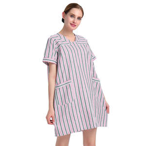 Traje de enfermería unisex reutilizable, bata de hospital de tamaño mediano a XL con mangas cortas, bata de paciente para uso médico de maternidad - Product Image 3