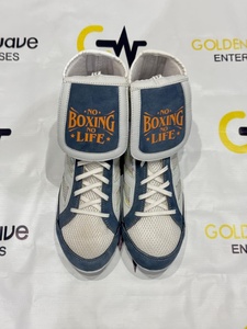 No Boxing No Life Chaussures de boxe en cuir de qualité supérieure Couleur et logo personnalisés Fermeture à lacets Antidérapantes Haute qualité Durables - Product Image 3