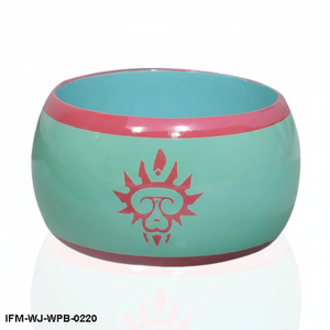 Brazalete de Madera Teñido a Mano con Motivo de Sol Boho, Joyería de Madera Sostenible y Ecológica para Mujer - Product Image 3