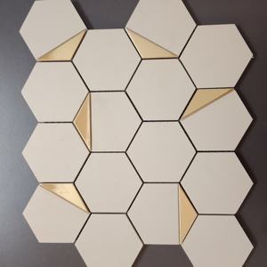 ลองนึกภาพด้วยกระเบื้องโมเสค Hexagone75mm แบบเต็มตัวผนังเซรามิกเคลือบและพื้นสำหรับห้องน้ำผนังและพื้นห้องรับ - Product Image 6