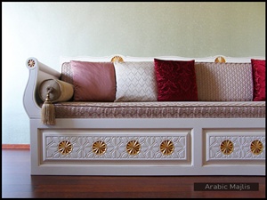 Diseño interior árabe Majlis, diseño clásico moderno, elegante conjunto de sala de estar, asientos de esquina de lujo, diseño que ahorra espacio - Product Image 2