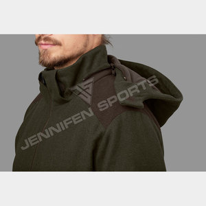 เสื้อแจ็คเก็ตทหารยุทธวิธีแบบมีฮู้ดสำหรับผู้ชาย  สำหรับกิจกรรมกลางแจ้งในฤดูหนาว ทำจากผ้าขนสัตว์ 100% ระบายอากาศได้ดี มีกระเป๋าซิป  โลโก้สั่งทำได้  ใช้งานได้หลากหลาย เหมาะสำหรับการล่าสัตว์ - Product Image 3