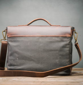 Porte-documents en cuir pour ordinateur portable personnalisé hommes, monogramme croix corps ordinateur fronde cadeaux pour lui porte-documents en cuir homme - Product Image 2