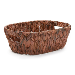 Hand weaving bread basket small sized <b>water</b> hyacinth bowl baskets natural fiber <b>containers</b> - Product Image 1