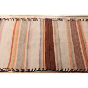 Turkish <b>Rug</b>, <b>Runner</b> 2.6x9.3 ft <b>Rug</b>, Kilim Brown Polka dot <b>Rug</b> - Product Image 3
