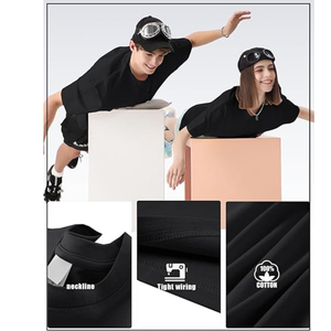 T-shirt Homme Oversize Col Rond 100% Coton Haute Qualité Anti-boulochage Respirant Grammage Lourd Impression Personnalisée Manches Courtes Style Hip Hop - Product Image 5