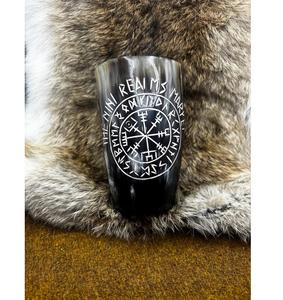 Verre à boire en corne naturelle, fait à la main, écologique, mug à boisson - Product Image 2