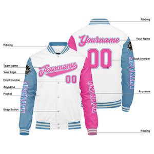 Venta directa, chaquetas universitarias de chenilla bordadas personalizadas, chaqueta de béisbol universitaria Letterman Varsity para mujer personalizada para hombre - Product Image 5