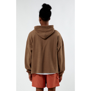 Sudaderas con Capucha OEM de Talla Grande, con Estampado Puff, 100% Algodón, Forro Polar, Resistentes al Viento, Modernas, Elegantes, con Patrón Sólido, para Invierno - Product Image 3