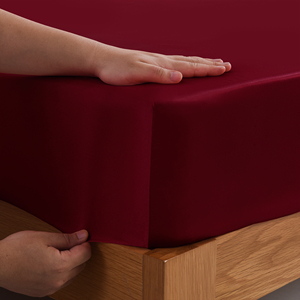 Nuovo Set di lenzuola con 3 pezzi in tessuto semplice in raso di poliestere con federe elastico morbide lenzuola King Size per la casa - Product Image 2