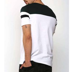 Nueva camiseta personalizada con logotipo personalizado OEM de Color de contraste para hombre estilo de calle alta calidad nueva moda 100% algodón camiseta de Bambú - Product Image 6