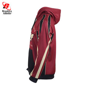 Venta al por mayor de sudaderas de lana de invierno Puff impresión para hombre Sudadera con capucha logotipo personalizado estilo callejero ropa deportiva - Product Image 5