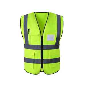 เสื้อกั๊กนิรภัยสำหรับใส่วิ่งเสื้อกั๊กมีซิปสะท้อนแสงเสื้อแจ็กเก็ตนิรภัยแบบตาข่ายสะท้อนแสงโลโก้ออกแบบได้ตามต้องการ - Product Image 1