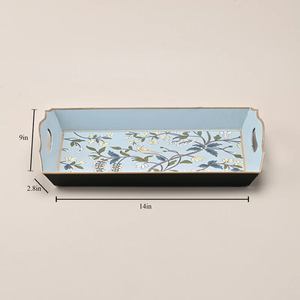 Bandeja de Madera Pintada a Mano de Fabricación OEM para Servir Aperitivos, Té y Café, que Mejora el Estilo de la Mesa - Product Image 2