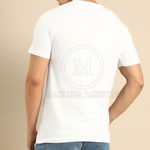 Camiseta estampada de algodón 100% para hombre con manga corta, diseño informal transpirable de tacto suave, opción de impresión personalizada - Product Image 2