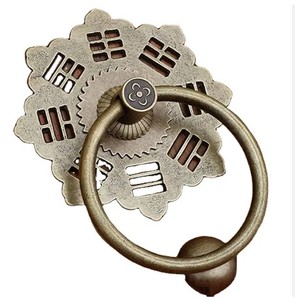 Venta caliente latón personalizado animal cabeza de león anillo antiguo tirar aldaba de puerta de latón - Product Image 4