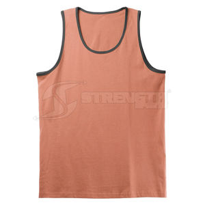 Débardeur de fitness pour homme en coton et fibre de bambou, respirant, confortable, de haute qualité, avec logo personnalisé, vêtements de fitness - Product Image 1