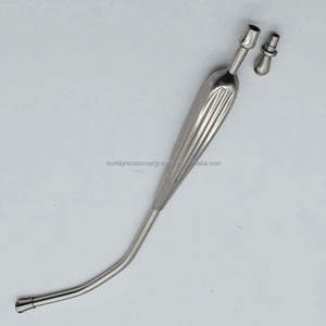 Canule d'aspiration Yankauer en acier inoxydable, instrument chirurgical d'aspiration réutilisable, embout médical Yankauer, kit hospitalier, manuel CE - Product Image 3