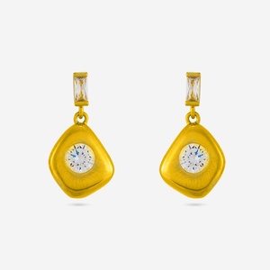 Boucles d'oreilles tendance vintage 192702, motif géométrique étoile et papillon, en alliage de zinc, cuivre, laiton, perles et diamants, pour événements religieux - Product Image 3